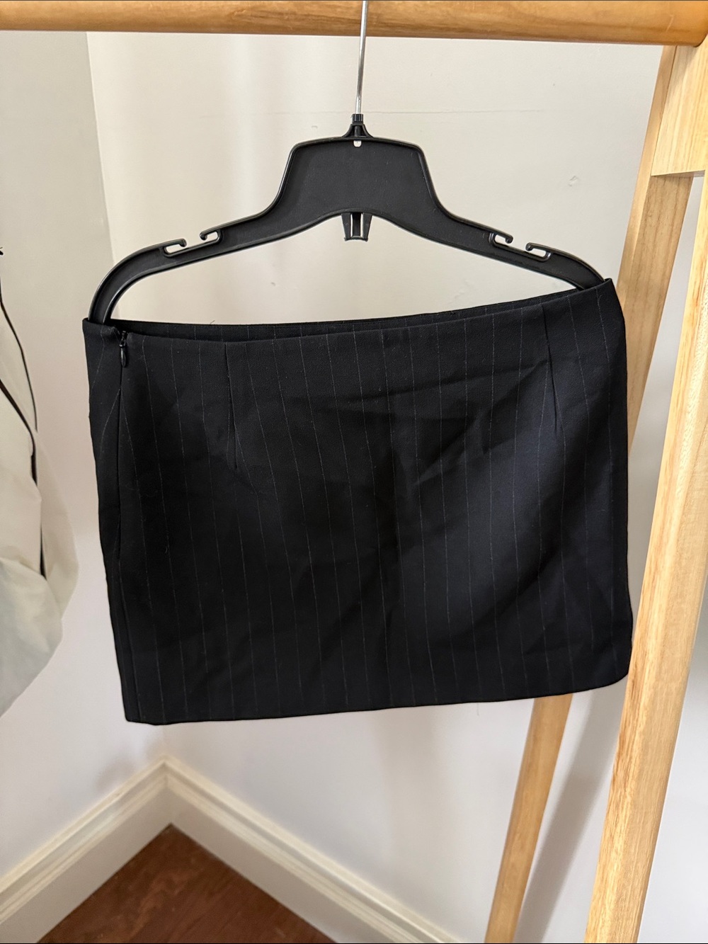 Zara Black Pinstripe Mini Skirt
